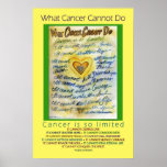 What Cancer Cannot Do Poster (Blue & Gold Text)