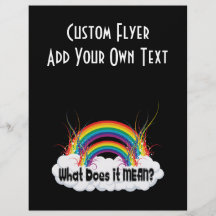 WHAT DOES IT MEAN? DOUBLE RAINBOW FLYER DESIGN