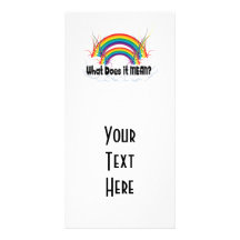WHAT DOES IT MEAN? DOUBLE RAINBOW PERSONALIZED PHOTO CARD