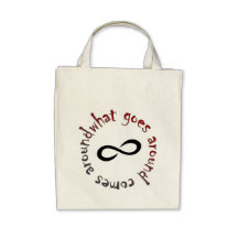 What goes around, comes around canvas bags