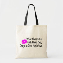 What Happens At Girls Night Out Stays At Girls Nig Tote Bags