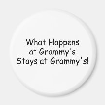 What Happens At Grammy Black Fridge Magnet