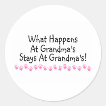 What Happens At Grandmas Stays At Grandmas Sticker