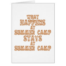 What Happens at Summer Camp Card