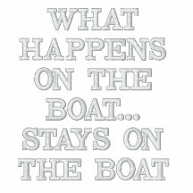 What happens on the boat stays on the boat - funny embroidered hoody