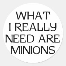 What Minions Round Stickers