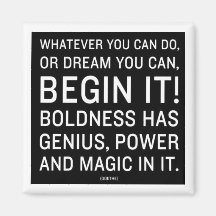 "Whatever You Can Do, Or Dream You Can" Refrigerator Magnets
