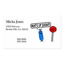 What's Up Sucka Business Card Templates