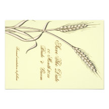 Wheat country "save the date" postcards