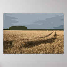 WHEAT FIELD PRINT