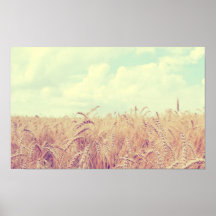 Wheat field print