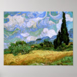 Wheat Field with Cypresses (F717),Vincent van Gogh Print