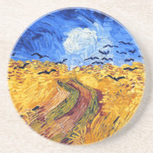 Wheatfield with Crows, Van Gogh Drink Coaster