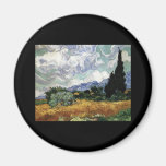 Wheatfield with Cypresses Fridge Magnets
