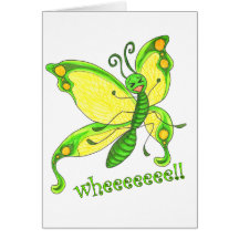 Wheeeee! I'm a Butterfly!! Greeting Cards