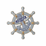 Wheel with Anchor Embroidered Polo Shirt
