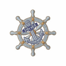Wheel with Anchor Embroidered Polo Shirt