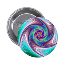 Wheel  Within Wheels Fractal Art Pins