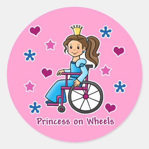 Wheelchair Princess Sticker
