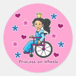 Wheelchair Princess Stickers