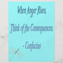 *When Anger Rises...*- Confucius Quote Custom Flyer