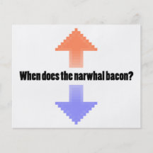 When Does the Narwhal Bacon Upvote Reddit Question Personalised Flyer