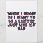 WHEN I GROW UP I WANT TO BE A LAWYER PERSONALISED FLYER