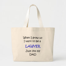 When I grow up Lawyer text only Tote Bag