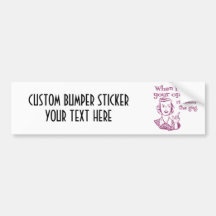 When I Want Your Opinion I'll Remove The Gag Pink Bumper Stickers