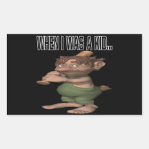 When I Was A Kid Sticker