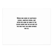When One Door Closes Post Cards