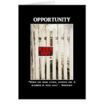 when-one-door-is-closed-another-one-is-slammed-in greeting cards