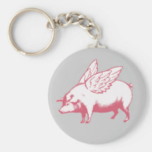 When Pigs Fly Key Chain