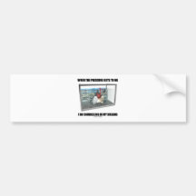 When The Pressure Gets To Me I Go Snorkelling In M Bumper Stickers