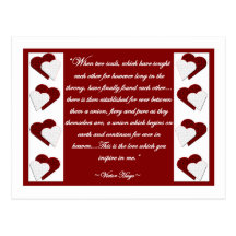 When Two Souls... Victor Hugo Quote Postcard