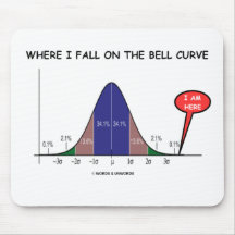 Where I Fall On The Bell Curve I Am Here Mousemat