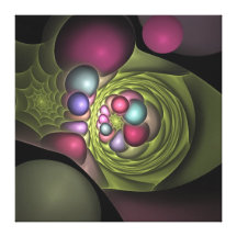 Where is the Bird? Abstract fractal wrapped canvas Gallery Wrap Canvas