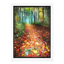 Where leaves gather, Fall decor, Michigan, autumn Photo Art