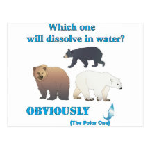 Which one will dissolve in water Polar Chemistry Postcards