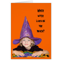 Which witch lives on the beach? card