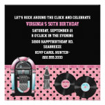 Whimsical 50's Birthday Party Invitation