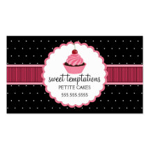 Whimsical Bakery Cupcake Business Cards