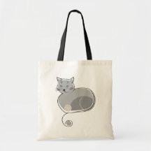 Whimsical Black Cat Tote Bag