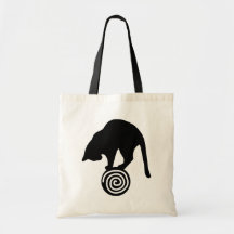 Whimsical Black Cat Tote Bag