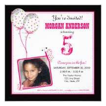 Whimsical Butterflies Birthday Party Invite: black