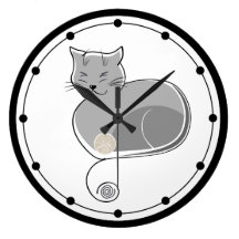 Whimsical Cat Wall Clock