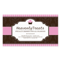 Whimsical Cupcake Bakery Business Card