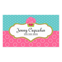 Whimsical Cupcake Bakery Business Cards