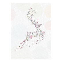 whimsical doodles christmas reindeer business cards