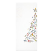 whimsical doodles christmas tree customised rack card